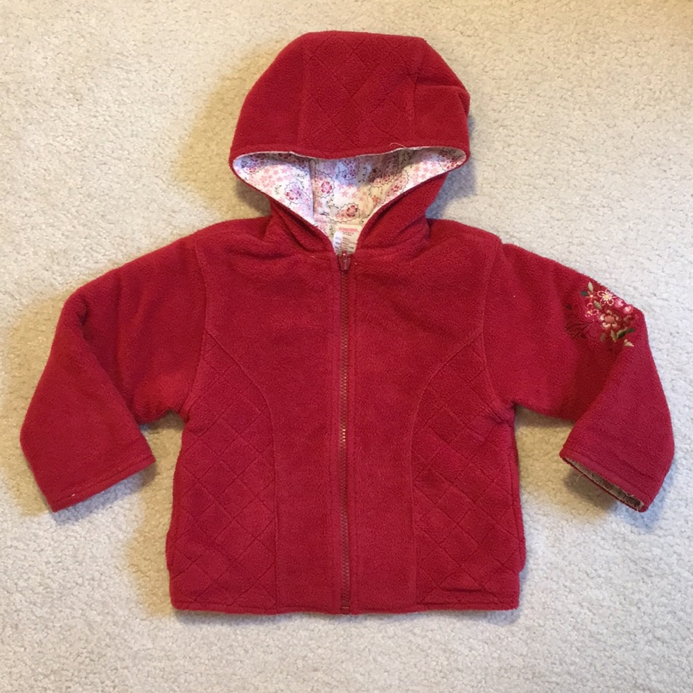 EUC Gymboree reversible hooded zip up
